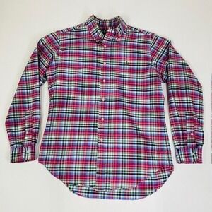 Ralph Lauren Classic Fit Plaid Button Down Shirt Long Sleeve, M